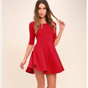 Red Lulu’s Skater Dress